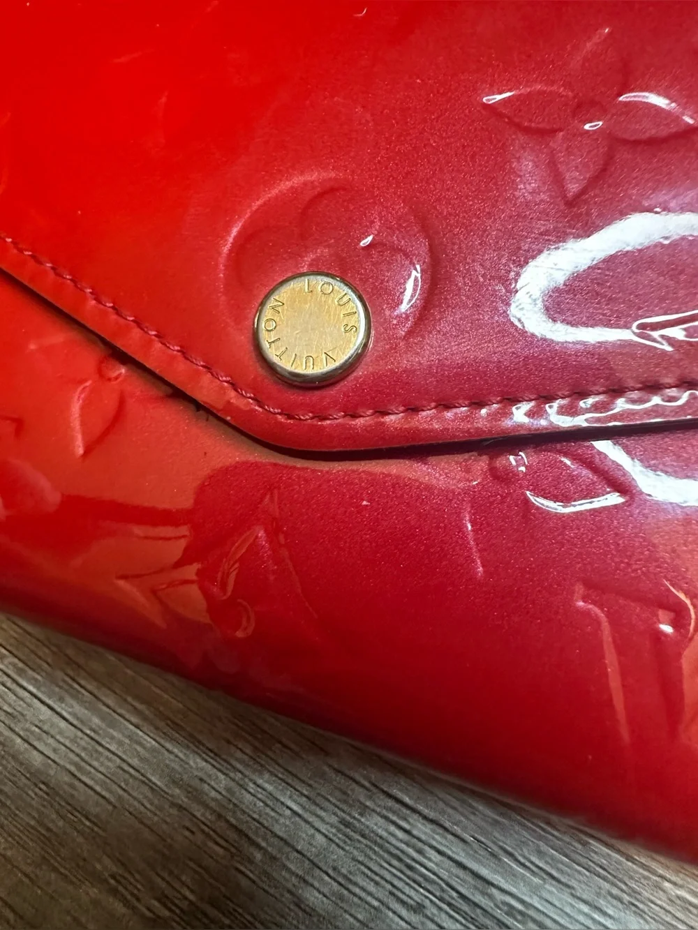 Louis Vuitton Sarah Red Vernis